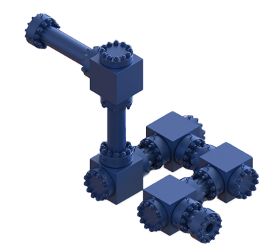 High pressure monoline frac manifold